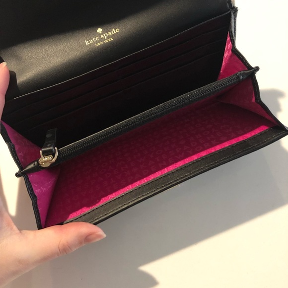Authentic Kate Spade Black Leather Envelop… - Picture 4 of 5